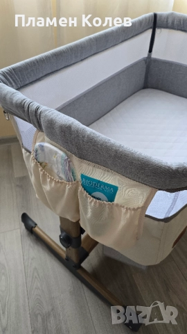 Детска кошара Co-Sleeper с люлка Lionelo Leonie, Beige Sand, снимка 10 - Кошарки - 52521948