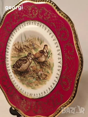 декоративна порцеланова чиния на ловна тематика Limoges 25/1, снимка 3 - Декорация за дома - 49886029
