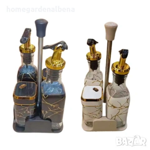 Home & Garden by Albena – Въртящ комплект с дозатори за олио и подправки
