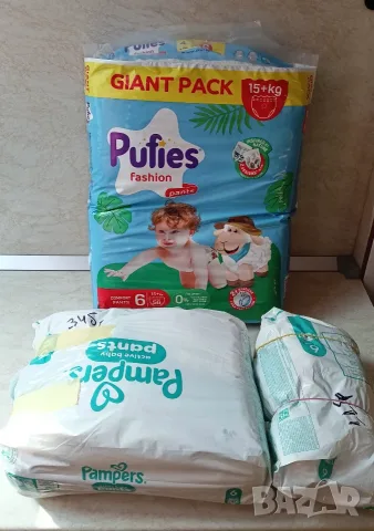 101 броя Pampers pants 6 и Pufiеs pants 6