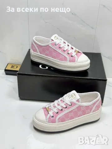 Gucci Дамски Розови Маратонки👟Дамски Спортни Обувки Гучи👟Кецове Код E104, снимка 2 - Кецове - 55795572