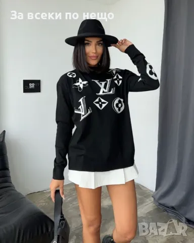 Дамски пуловер с дълъг ръкав фино плетиво Louis Vuitton Код LFS196, снимка 4 - Блузи с дълъг ръкав и пуловери - 48025601