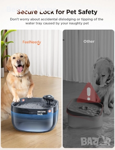 FEELNEEDY Голям автоматичен фонтан за  домашни любимци 7 л., снимка 7 - За кучета - 51807932