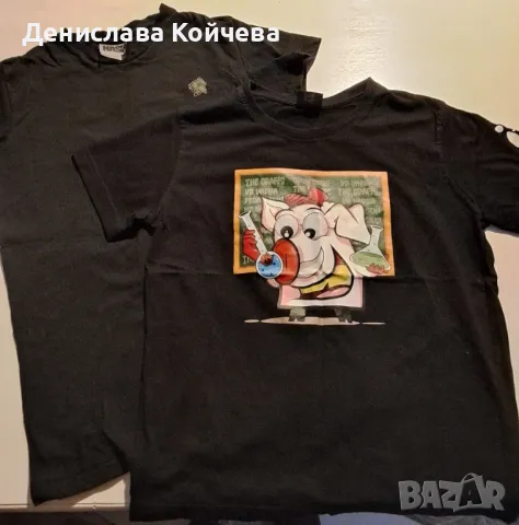 2 броя черни тениски за 12 г.