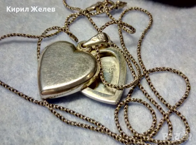 РОМАНТИЧЕН СРЕБЪРЕН ПЕНДАНТ СЪРЧИЦЕ РАМКА За СНИМКИ с ФИНА СРЕБЪРНА ВЕРИЖКА - СРЕБРО 925 ПРОБА 13820, снимка 10 - Колиета, медальони, синджири - 49866142