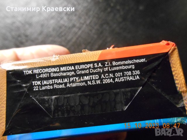 TDK E-HG 60 8mm VHS-C Video Cassette, снимка 5 - Чанти, стативи, аксесоари - 42742511