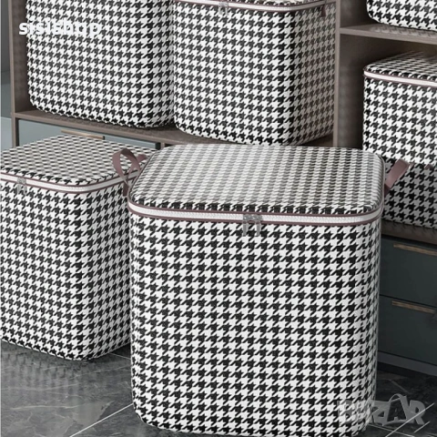 Големи текстилни чанти за съхранение: Идеални за дебели юргани, завивки и сезонни дрехи 4872, снимка 3 - Други стоки за дома - 53994711