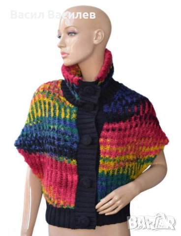 Дамски елек жилетка многоцветен, снимка 2 - Жилетки - 51934639