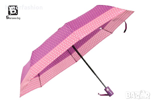 Автоматични дамски сгъваеми чадъри на точки, различни цветове, КОД: 41482, снимка 2 - Други - 34118491