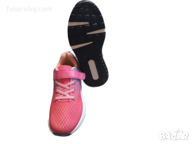 Олекотени маратонки в  розово и синьо преливащо, снимка 5 - Детски маратонки - 40319425