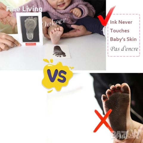 Комплект за правене на отпечатъци на бебешки крачета или ръчички., снимка 14 - Други - 52071299