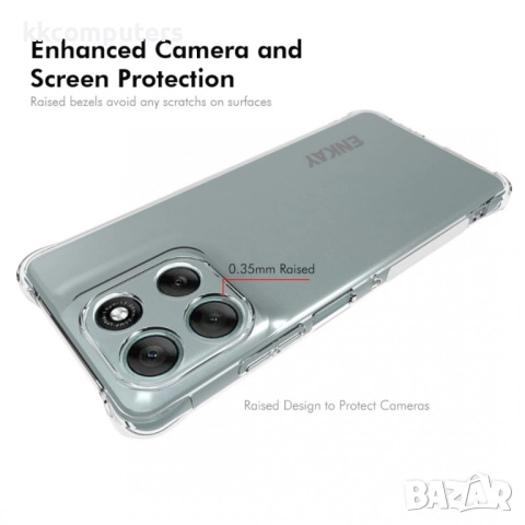 Калъф за Motorola Moto G86 5G / Power 5G и Скрийн протектор - Прозрачен, Антиприплъзгващ , Удароусто, снимка 3 - Калъфи, кейсове - 51940961