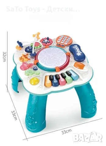 Интерактивна бебешка, музикална масичка с игри. Възраст: 1-3 години ЧЕРВЕНА, снимка 10 - Музикални играчки - 49897957