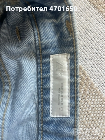 ZARA Мъжки карго шорти от деним – светлосини, снимка 5 - Къси панталони - 55817584