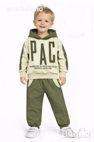 Детски комплект от две части (суичър с качулка и панталон), 3цвята , снимка 2 - Детски комплекти - 53375703