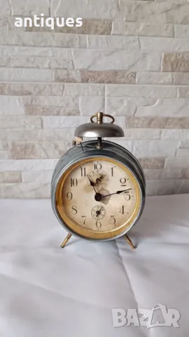 Стар немски часовник / будилник - Kienzle Uhren - 1930 год., снимка 3 - Антикварни и старинни предмети - 49843844