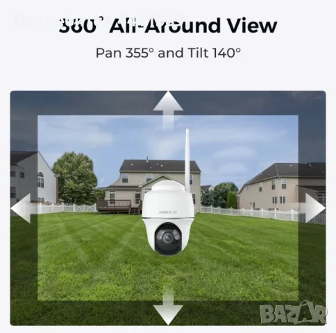 Reolink Go PT Ultra G440 4G - LTE камера за наблюдение със соларен панел, батерия, 360° видимост, р , снимка 6 - Други - 49503212