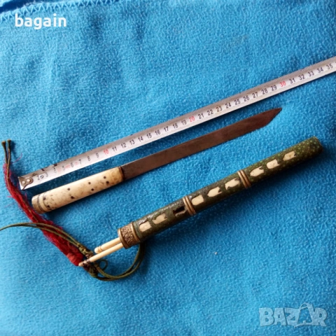 Нож на мандарин от династия Цин, кама, сабя, ятаган., снимка 8 - Антикварни и старинни предмети - 54085576