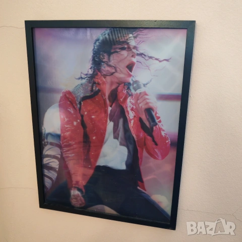 Рамкиран 3D плакат, картина на Майкъл Джексън. , снимка 5 - Картини - 53201268