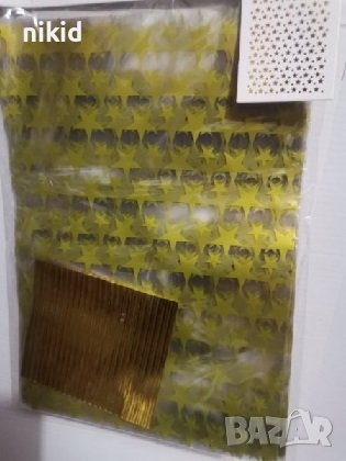 10 бр сребърни златни звезди големи Коледни опаковъчни пликчета торбички + телчета за дребни сладки