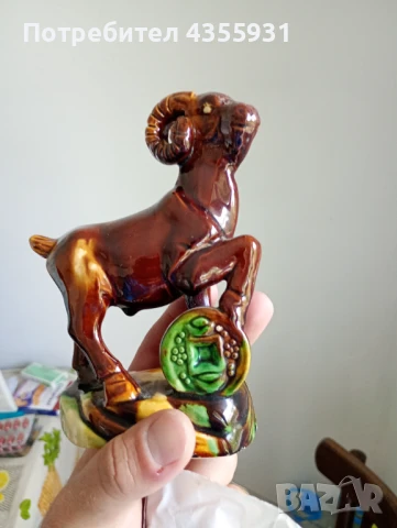 Овен стара фигурка старинна статуетка фигура, снимка 3 - Антикварни и старинни предмети - 50680956