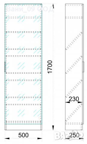 Шкаф за обувки с огледална врата, снимка 3 - Шкафове - 36683827