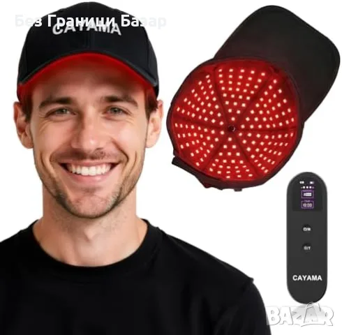 Нова LED шапка CAYAMA за грижа за косата 660nm 850nm 5000mAh 528 излъчвателя червена светлина 