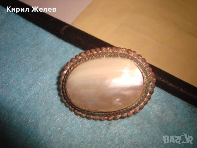 СТАРА ПОСРЕБРЕНА СКЪПОЦЕННА АРТ ДЕКО БРОШКА с БЯЛ ИВИЧЕСТ АХАТ БИЖУ МАЙСТОРСКА РЪЧНА ИЗРАБОТКА 25378, снимка 13 - Антикварни и старинни предмети - 34884026