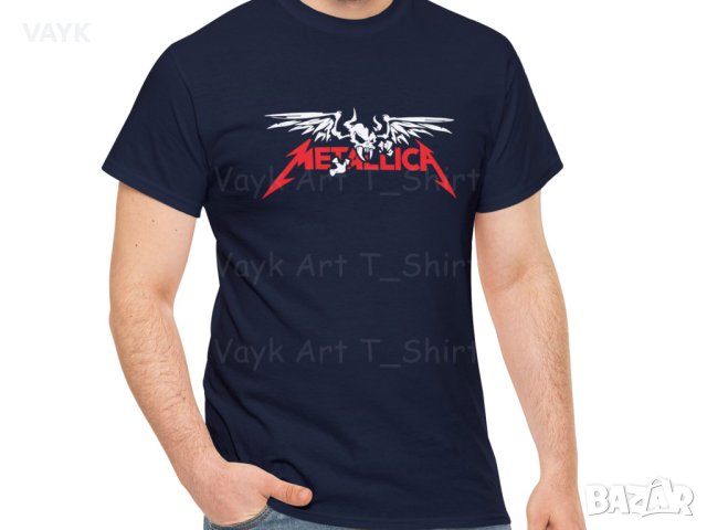 Тениска с декоративен печат - Metallica Skulled, снимка 7 - Тениски - 44215399