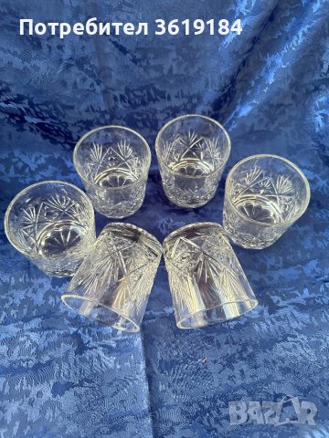 Чешки кристални чаши за ракия, снимка 2 - Сервизи - 42049915