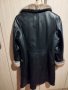 Черно кожено подплатено яке-палто от лицева кожа, снимка 7