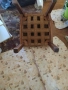 РЕТРО МАСИВНА ХОЛНА РАЗТЕГАТЕЛНА МАСА И СТОЛОВЕ МЕКА МЕБЕЛ 6 БР. ДЪРВЕС. ДЪБ, снимка 5