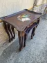 К- т от три броя антикварни дървени масички, снимка 2