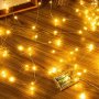 Нови феерични светлини 50 LED 5 метра Лампички топли бели струни Украса