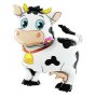 Голяма крава със звънче ферма домашни животни фолиев фолио балон хелий газ обикновен