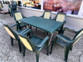 Градински комплект маса със столове 6бр ратан, снимка 1 - Градински мебели, декорация  - 44929171