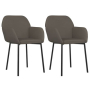 vidaXL Трапезни столове, 2 бр, тъмносиви, кадифе(SKU:325647