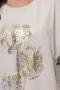 Блуза “Beige Golden Dandelion” – бежова блуза с златен принт арт.5095, снимка 4