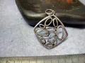 АРТИСТИЧЕН АЖУРЕН СРЕБЪРЕН МЕДАЛЬОН СРЕБРО 925 ФЕШЪН БИЖУ ПЕНДАНТ 41946, снимка 7