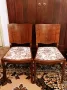 2 тапицирани стола от масив, ретро,винтидж, снимка 1