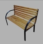 Градинска Пейка с метални крака 125 х 60 х 85см, снимка 3