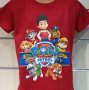 Нова детска тениска с дигитален печат PAW Patrol (Пес патрул) в червен цвят, снимка 6