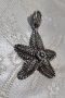 Сребърна висулка морска звезда , снимка 3