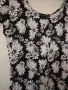 Нова рокля по тялото М размер графитено черно сива с бели цветя памучна , снимка 3