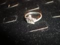 СРЕБЪРЕН ДИАМАНТЕН ПРЪСТЕН с 6 ФАСЕТИРАНИ МИНИАТЮРНИ ДИАМАНТА СРЕБРО ВИСОКА ПРОБА 6217, снимка 11