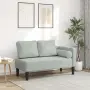 vidaXL Кушетка с възглавници, светлосива, кадифе, снимка 2