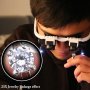 Часовникарска мощна увеличителна лупа очила с лед осветление за бижута, снимка 3