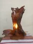 Дървена настолна лампа, снимка 4