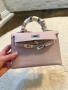 Hermès Mauve Pale Epsom Mini Kelly Sellier 20 Palladium Hardware, 2023, снимка 6