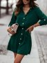 Дамска едноцветна рокля с копчета, 3цвята, снимка 9